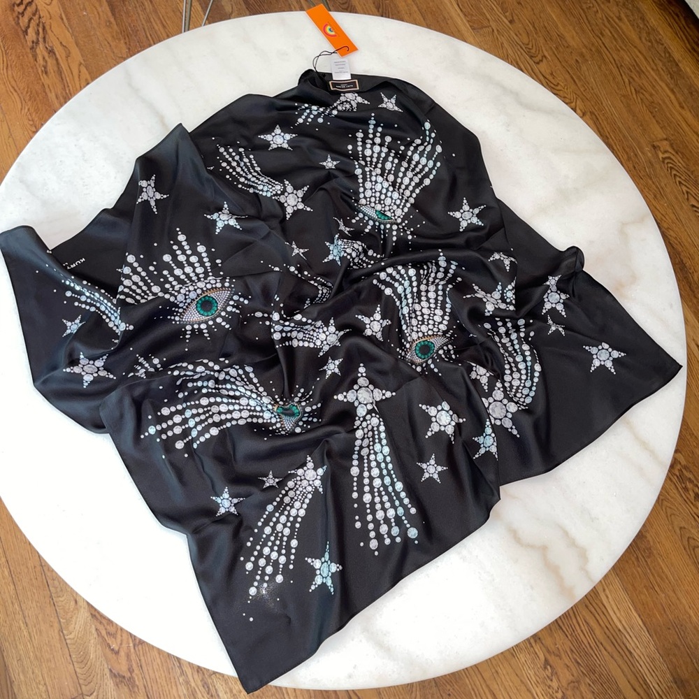 Kurt Geiger NEW Celestial Evil Eye Silk Scarf